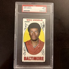 1969 Topps Basketball #56 Wes Unseld ROOKIE RC HOF PSA 7.5 NM Washington Bullets