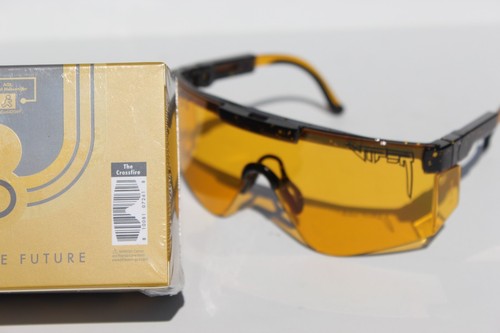 Gafas de sol/gafas de seguridad PIT VIPER The Crossfire negras/amarillas ANSI Z87+ NUEVAS - Imagen 9 de 9