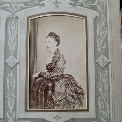 ALTES CDV FOTO Mrs Wilde 1870 FOTOGRAF Randall London Oscar Wilde Family?