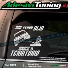 Adesivo Fiat Punto EVO Non Perdo Olio Marco il Territorio - Sticker Decal