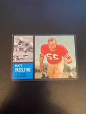 1962 TOPPS FOOTBALL #160 MATT HAZELTINE!! (N) $1 SHIPPING!!