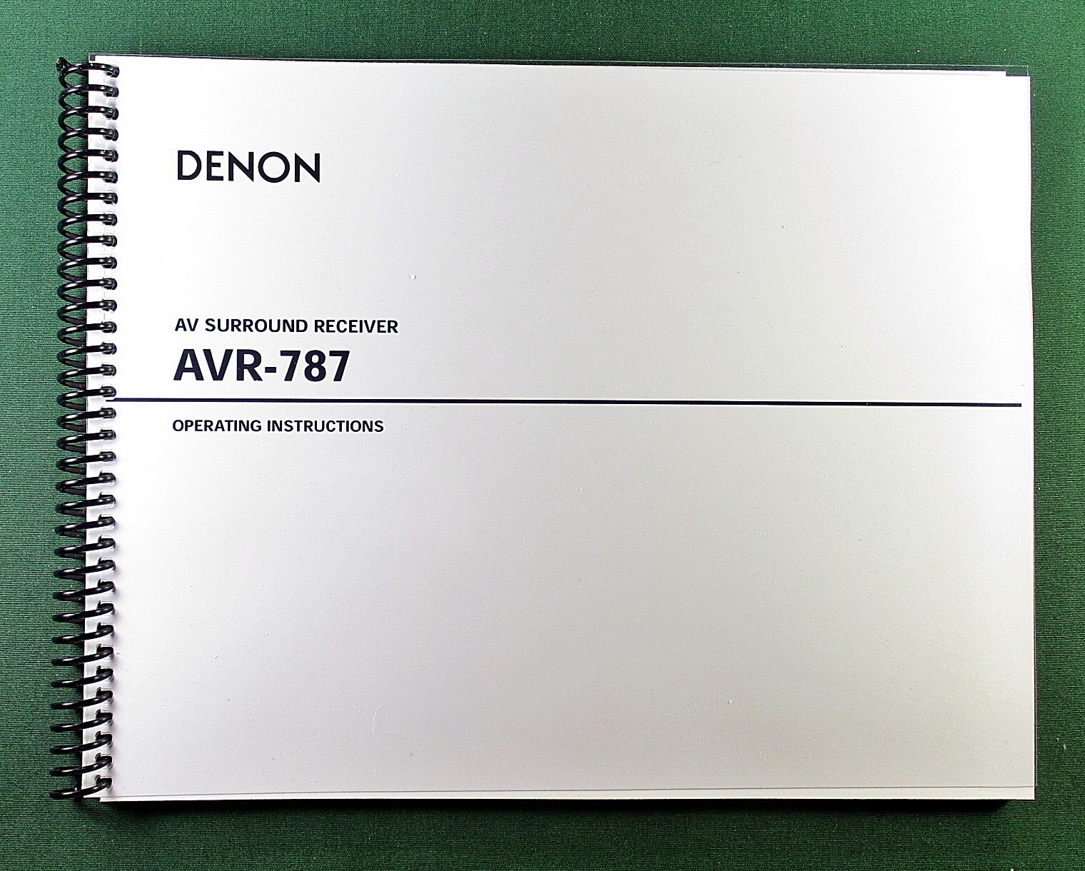 Denon AVR-787 Instruction Manual: 74 Pages & Protective Covers! | eBay