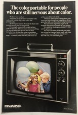 1967 Original Print Advertisement Full Page - Panasonic Color Portable. Vintage