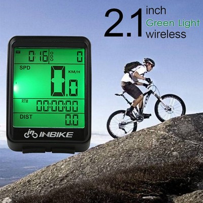 LCD Kabellos MTB Fahrradcomputer Tachometer Funk Radfahren Tacho Kilometerzähler