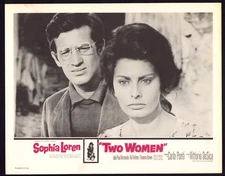 SOPHIA LOREN Original Movie Lobby Card Poster TWO WOMEN Belmondo Oscar Winner