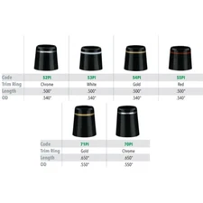 .370" Parallel Iron Ferrules - Trim Ring - One Dozen