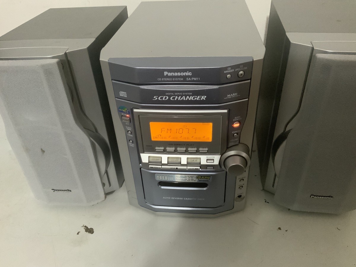 Panasonic SA-PM11 - 5 Disc CD Changer Stereo System Cassette