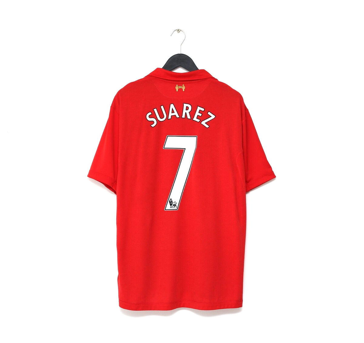 2012/13 SUAREZ #7 Liverpool Vintage Warrior Home Football Shirt