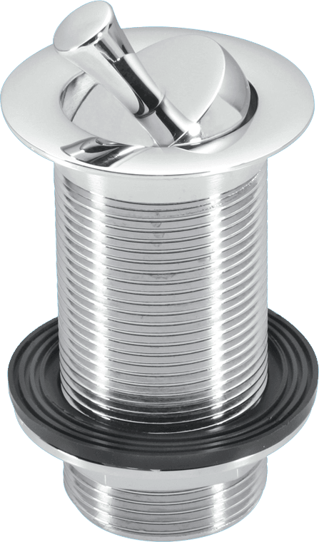 Mcalpine Bwu60sph-Cb 1Â¼" Chrome Plated Brass Basin Waste - Backnut Model: 60Mm Flange X 3Â½" Tail With Swivel Handle Plug - Image 2