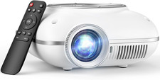 Mini Projector with Two -Way Bluetooth, Portable for Home White