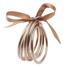 Glitter Bangles Bracelets Bowknot Jelly Bangle Bracelet Set Lightweight Spark...