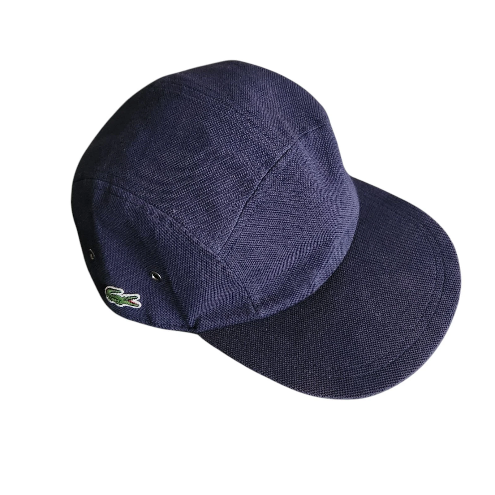 Casquette de camp Supreme Lacoste Pique Knit bleu marine casquette snapback 5 panneaux 