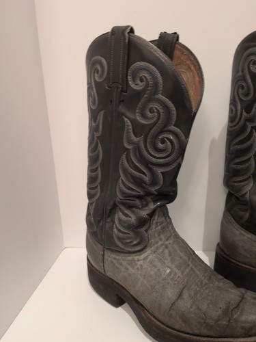Vintage Tony Lama Cowboy Boots Mens Size 7 D Elephant Print 8501, Size 7, $145 - Photo 4