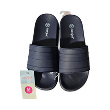 Cat Jack Big Kids Navy Slide Sandals Slip On Synthetic Casual US 2/3