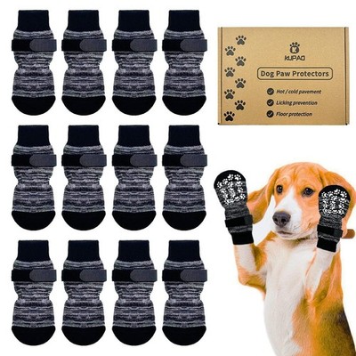 KUPAO Dog Socks 12-Pack - Anti-Slip Paw Protection for All Dogs