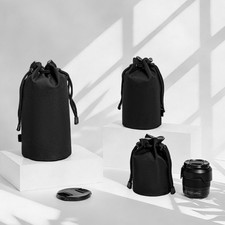 Len Case Thick Protective Camera Lens Pouch for DSLR Camera Lens Storage Bag