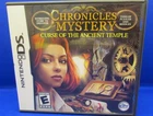 Nintendo DS Chronicles Mystery Curse Of The Ancient Temple Game w/ Case & Book