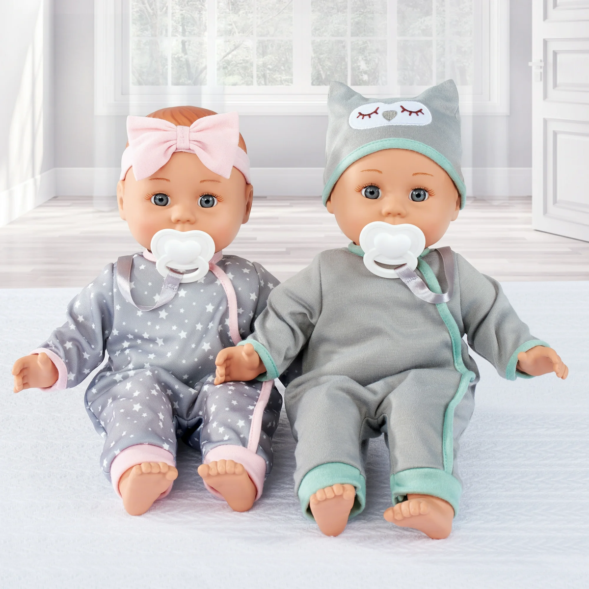 My Sweet Love 62318 My Cuddly Baby Doll Twins Play Set with Grey