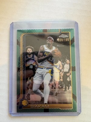 2025-26 Topps Chrome Update Pascal Siakam Basketball Green /99 Indiana Pacers