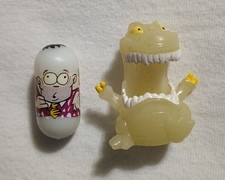 GLOW IN THE DARK MIGHTY BEANZ BODZ SET NUMBER 301 STONE AGE BEAN AND T-REX BOD