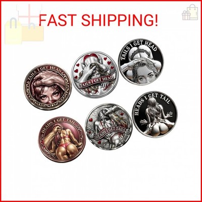3PCS Heads I Get Tail Coin, Tails I Get Head Coin, Funny  Heads or Tails  Novelt