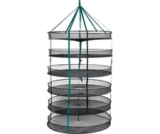 STACK!T 6-Tier 36" Collapsible Drying Rack w/ Clips & Center Strap
