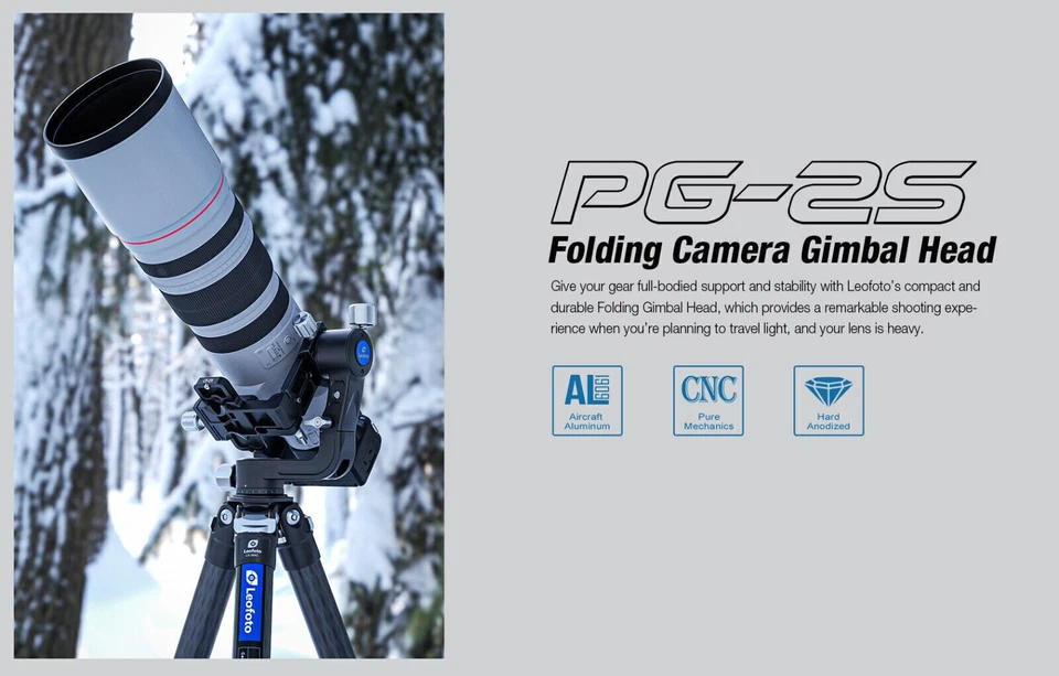 Leofoto PG-2S Compact Mini Folding Gimbal Head /ARCA Outdoor Travel Head Portabl - Image 4 of 4