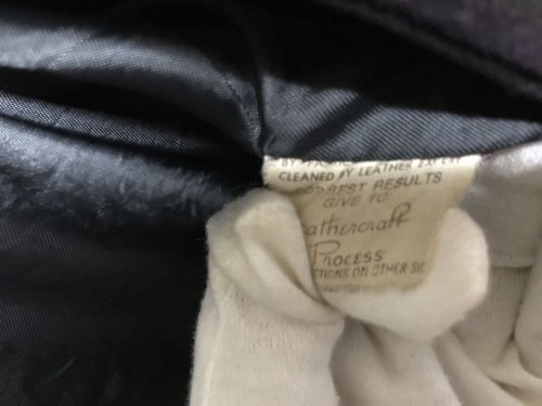 Men's Wear Schott Schott Shot Third Tanker Jacket Men s 38 Suede Black 80 s Vint - Picture 5 of 8