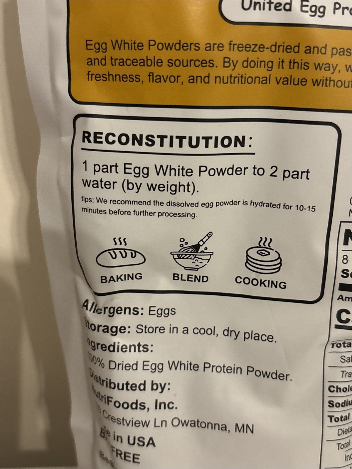 Orgnisulmte Egg White Protein Powder 8 Oz Pasteurized Dried Egg Whites Protein