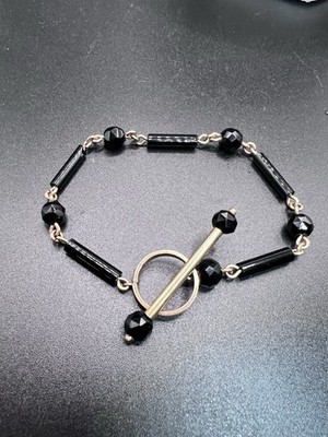 Antique Victorian Jet Black Bracelet