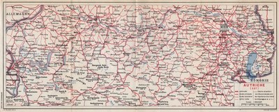 Ostösterreich. Autriche (est). Österreich 1954 alte Vintage Karte Plankarte