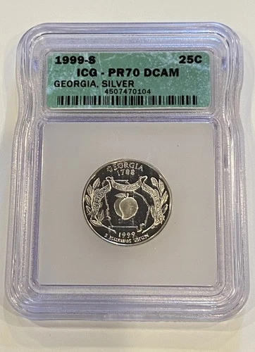 1999 S Georgia Proof Quarter Silver Coin ICG PR70 DCAM