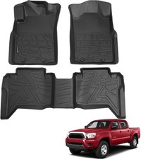 Floor Mats Fit for 2005-2015 Toyota Tacoma Double Cab Fit Automatic Custom