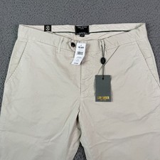Todd Snyder Pants Mens 33x32 Bone Khaki Tab Front Chino Straight Fit Stretch NEW