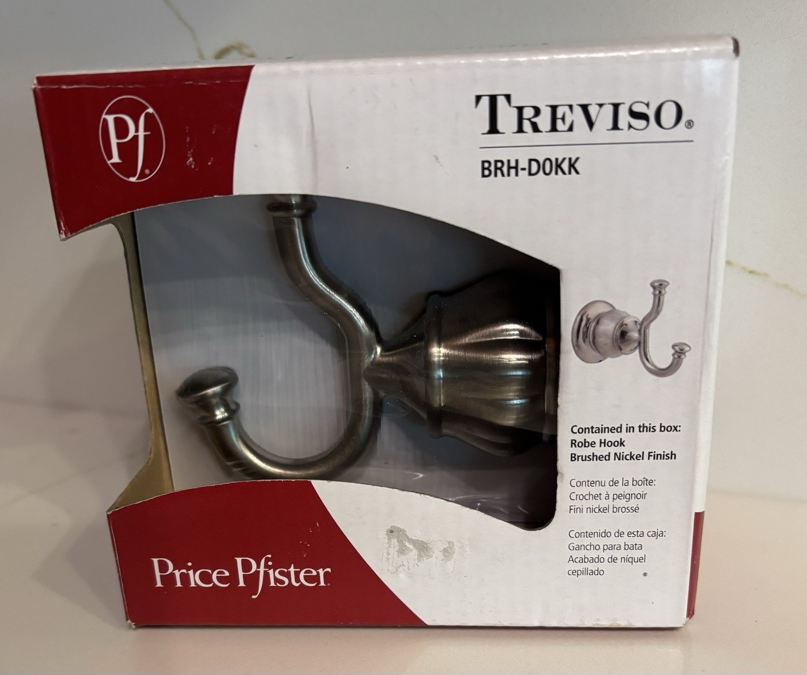 Price Pfister Treviso Robe Hook Brushed Nickel
