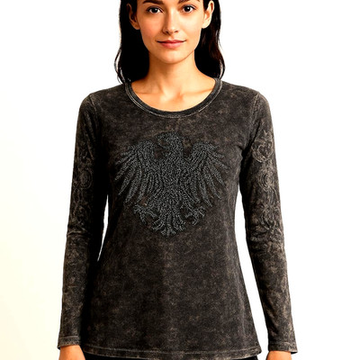 Goth Grunge Shirt Angel Wings Vintage Y2K Alt Graphic Emo Dark Fairy Whimsigoth