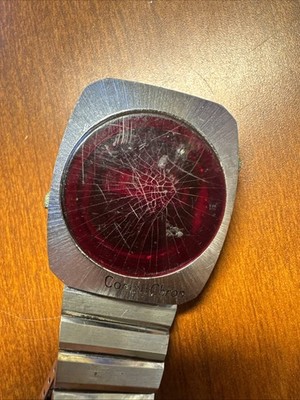 Compu Chron led watch Mens For Repair NOT WORKING AS IS !