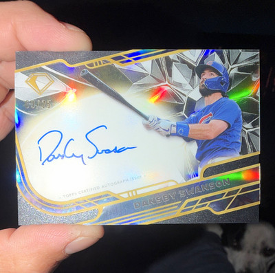 Topps 2025 Diamond Icons Dansby Swanson Icons Chrome On Card Auto /25 Cubs