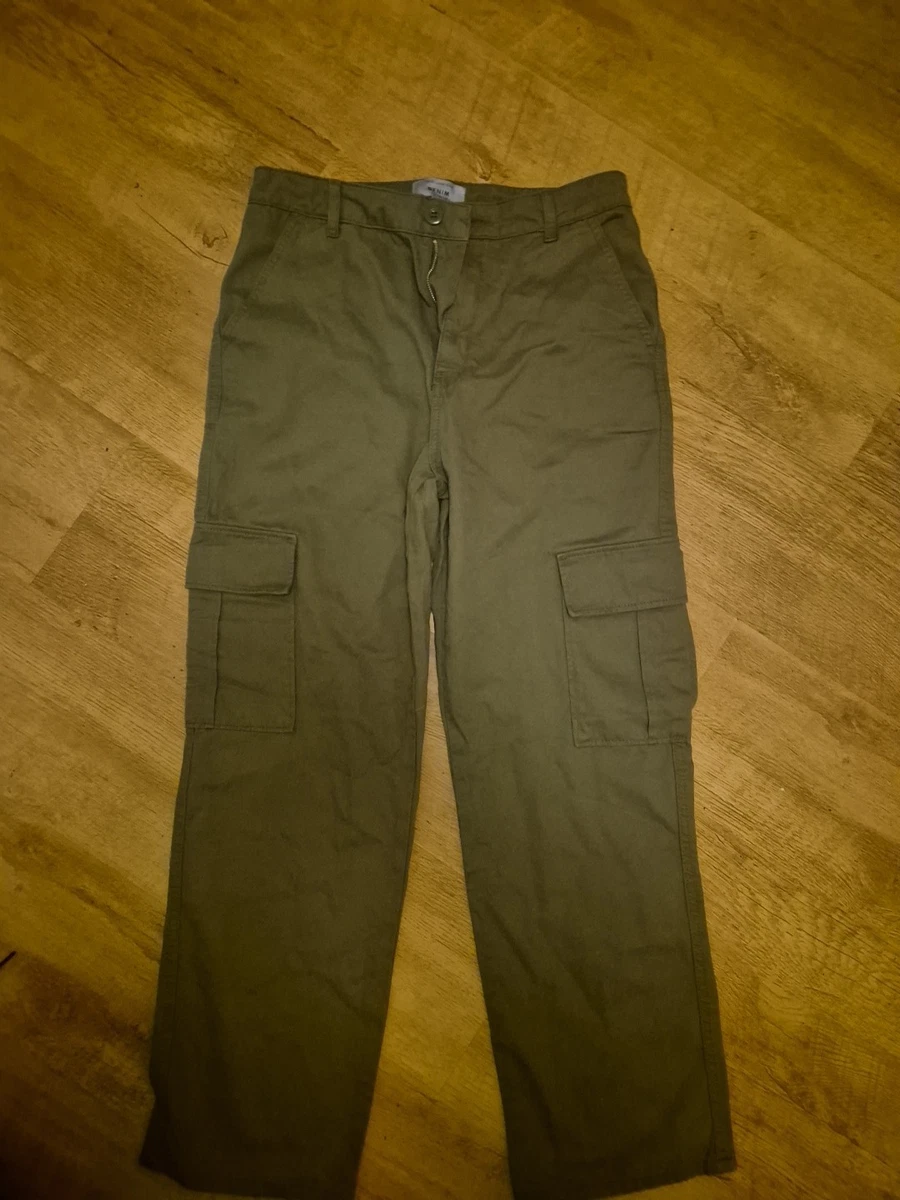 Pantalon Cargo Camouflage New Look Fille – 14 Ans – Denim Vert/marron/blanc – Occasion