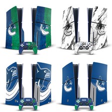 NHL VANCOUVER CANUCKS VINYL SKIN FOR SONY PS5 SLIM DISC CONSOLE  CONTROLLER