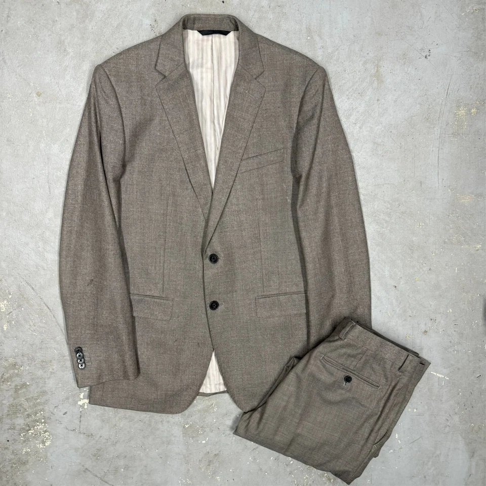 Костюм Banana Republic Vitale Barberis Canonico 120s фланелевая шерсть 2 шт 38R 32x31 - Изображение 2 из 4