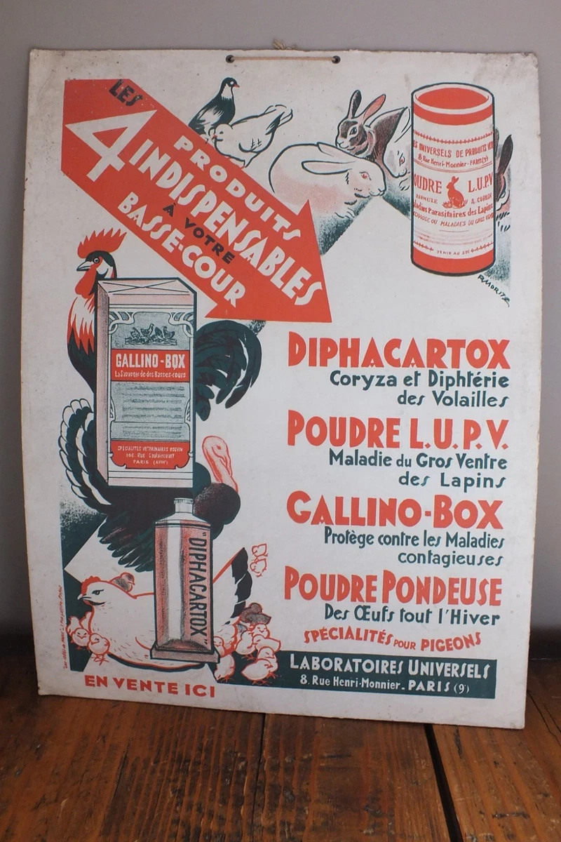 Enseigne Publicitaire Purina – Carton Vintage – Années 60 – 14x11 – USA