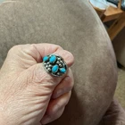 Vintage NAVAJO ? STERLING SILVER TURQUOISE RING. Size Approximately 11 To 12.