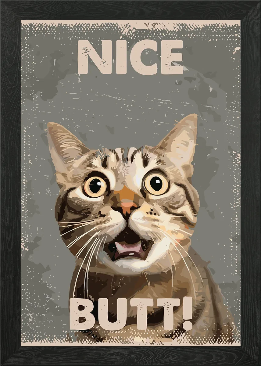 Nice Butt Framed Wall Art Poster Canvas Print Picture