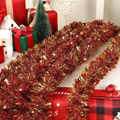 8 Pieces Total 66 FT Christmas Tinsel Garland, Metallic Shiny Twist Garland Hang