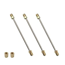 3PCS 3/16" Brake Line Kit with Fittings, 6" Long Stainless Steel Brake 6 Inch