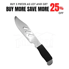 Pack of 5 Modern Aluminum Training Knife with Slotted Blade Design & Cord Handle