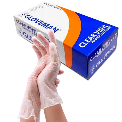 K-MART Gloveman Clear Vinyl Gloves (Box of 100) (XL, 100, count) XL