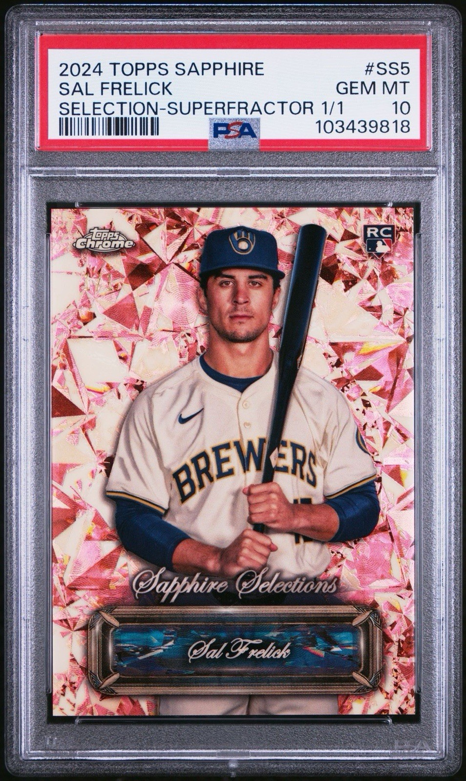 2024 SAL FRELICK Topps Chrome Sapphire Selections SUPERFRACTOR 1/1 RC PSA 10 💎