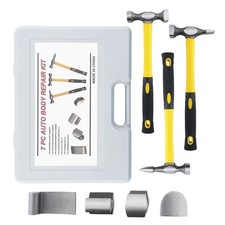 7pc Auto Body Hammer Dolly Tool Kit Car Panel Dent Repair Set Steel Handle 7pc Auto Body Hammer Dolly Tool Kit Car Panel Dent Repair Set Steel Handle